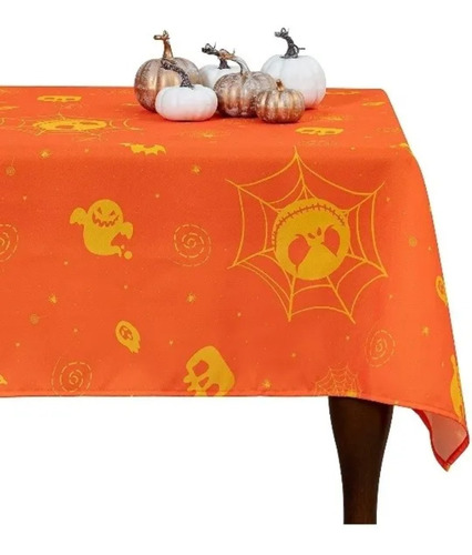 Mantel Halloween Tela Impermeable, Fantasmas, Telaraña, 