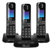 Comprar Telefone S\u002Ffio Motorola Voice D8713 Com 3 Aparelhos Digitais Cor Preto