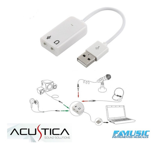 Cable De Audio Adaptador 3.5mm A Usb