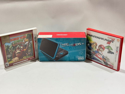 Nintendo 2ds Xl Negro Turquesa Mario Kart Don. Kong Físico Turquesa (Usado)