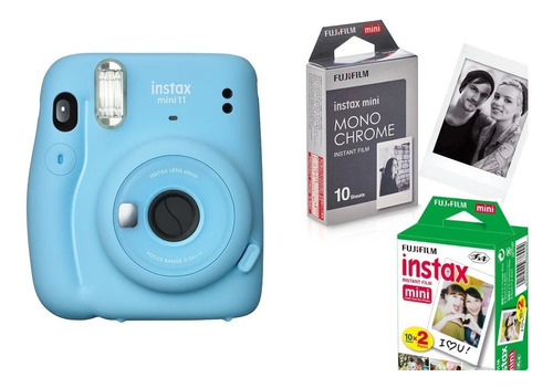 Câmera Instantânea Fujifilm Instax Mini 11 Azul + Filmes