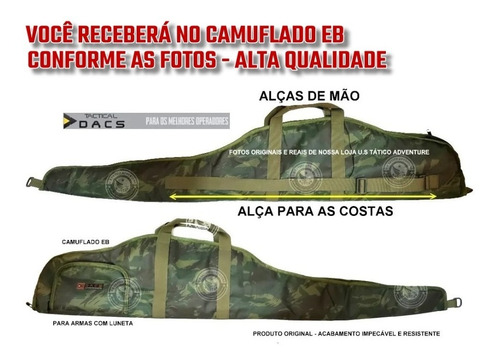 Capa Case Arma Luneta Aeg M4 Airsoft Estojo Tactical Preta