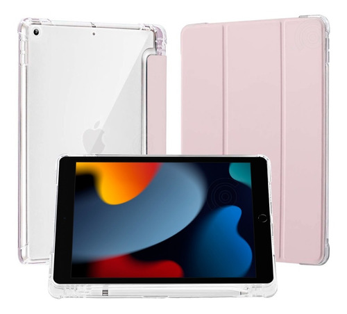 Funda Para iPad 10.2 9na Espacio Pencil Silicona Traslúcida