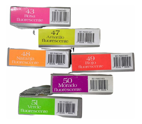Imagen 2 de 2 de Óleo Velázquez 40ml Set De 5 Colores Fluorescentes