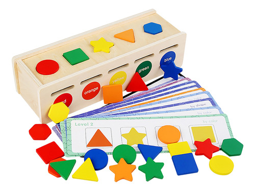 Juego De Monedas, Juguete De Madera Para Niños, Colores Y Fo