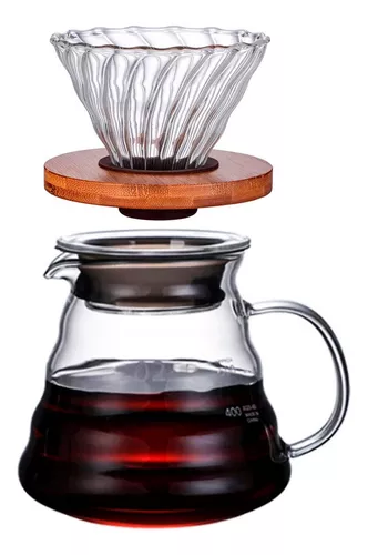 Cafetera De Goteo Vidrio 400ml Filtro Acero Chemex Silmar