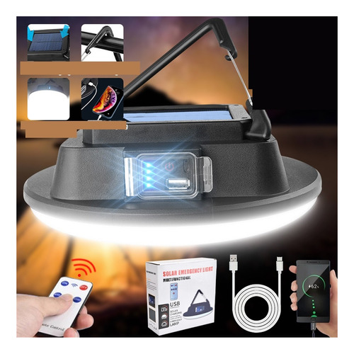 Linterna De Camping Con Energía Solar De 30000mah, Linterna