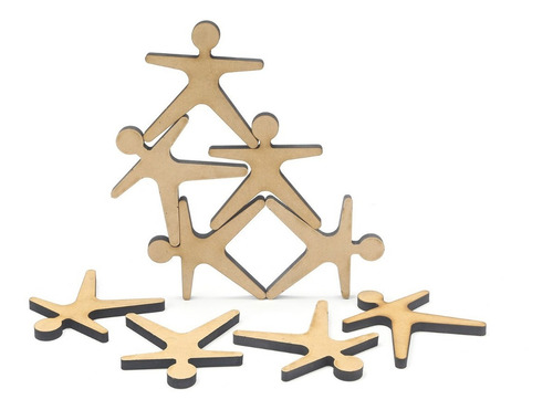 Equilibristas Mdf X 10 Encastre Motricidad Equilibrio Juegos