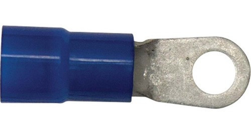 Kit 10un Terminal Olhal Anel 16mm Azul M6 Argola P. Isolado
