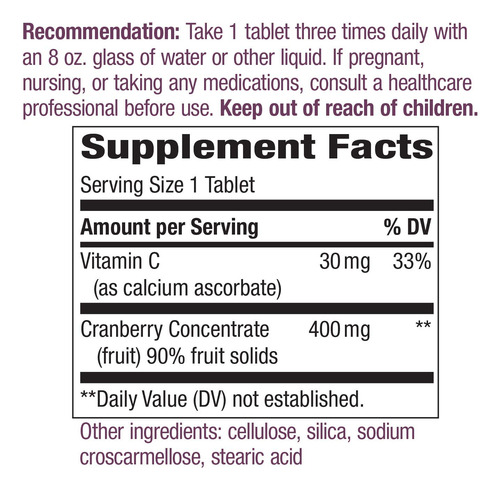 Nature's Way Standardized Cranberry; 90% Fruit Solids Per Se