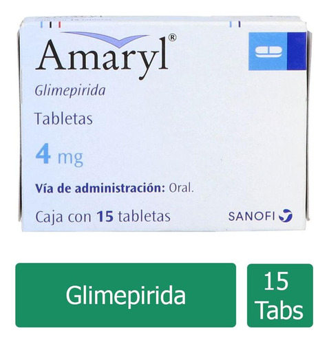 Amaryl 4 Mg Caja Con 15 Tabletas
