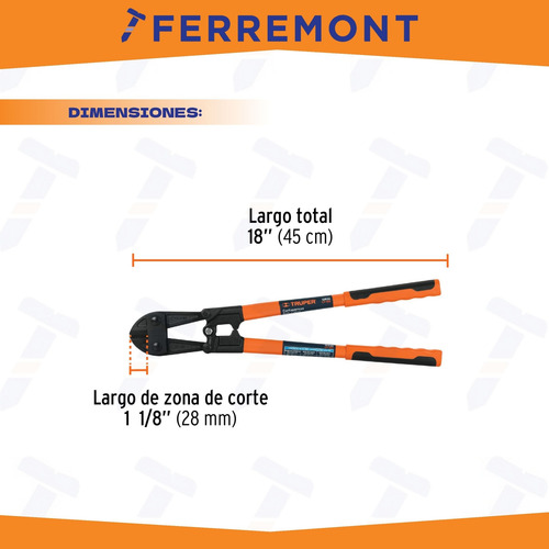 Cortapernos 18 Profesional Truper 12832