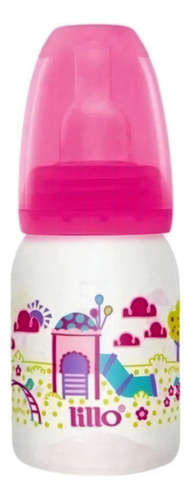 Mamadeira Rosa Divertida Bico Silicone 120ml Tam.1 - Lillo