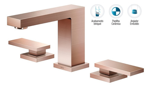 Misturador Lavatório Docol New Edge Cobre Escovado 00925269