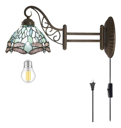 Werfactory Tiffany Lámpara De Pared W8l19 Pulgadas Brazo Osc