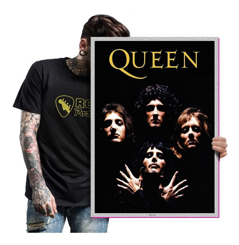 Quadro Placa Queen Banda De Rock Heavy Metal Tam A2 03