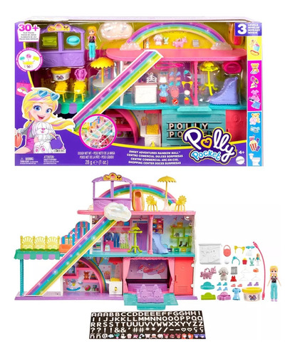 Polly Pocket Centro Comercial De Dulces Sorpresas Set Juego Rosa Chicle