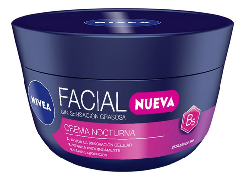 Nivea Crema Facial Cuidado Noche B5 100g - g a $310