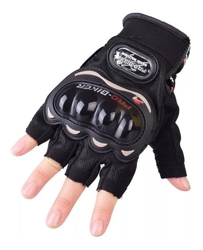 Guantes Pro Biker Medio Dedo Con Protecciones Solo Fas Bikes