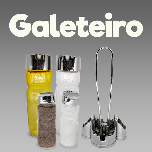 Imagem 5 de 7 de Kit Galeteiros Vidro 4pçs Porta Temperos Galheteiro Azeite