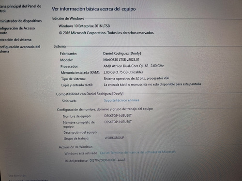 Laptop Hp G60 Funcional Windows 10 Leer Descripcion Negro (Usado)