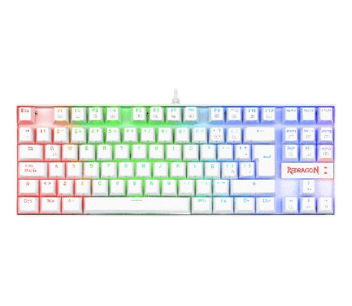 Teclado Redragon Kumara Rainbow White K552w-kr-sw Red 