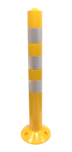 Poste Vial Demarcatorio Poliuretano Amarillo 75cm C/ Bandas