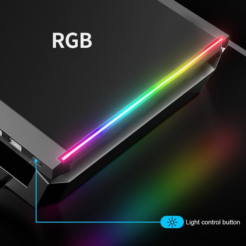 Soporte De Monitor De Altura Ajustable Gamer Rgb Con Usb