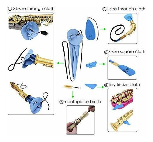Imagen 3 de 3 de Limpieza Para Saxofon Estuche Eva Box Clarinete Flauta