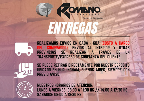 Tirantes Saligna 3 X 3 X Metro - Bruto - Mt - Romanosrl