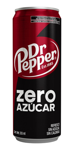 11 Pack Refresco Cereza Zero Azucar Dr Pepper 355 Ml