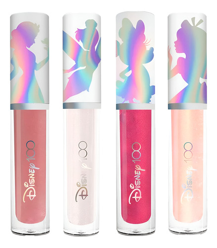 Kit 4 Labiales Gloss De Labios Colección De Disney Princesas