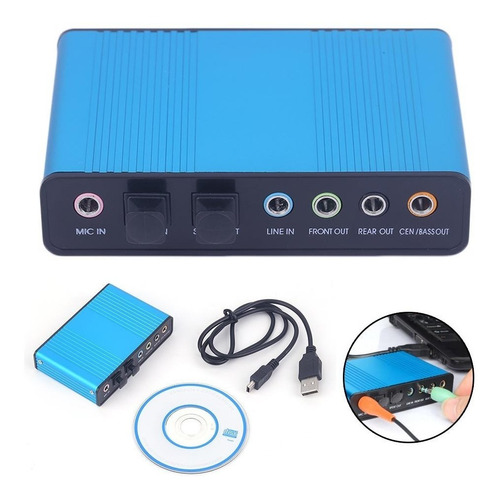 Tarjeta De Sonido Usb Audio 6 Canales 5.1 Optico Spdif Rca
