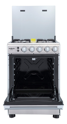 Cocina A Gas 4 Hornallas Enxuta Cenx9604i Inox Grill Superio Color Gris