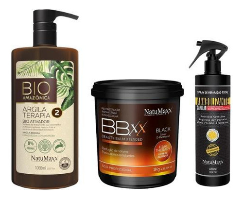 Combo Ativo Bio Amazônica Terapia + Bbxx Black + Spray