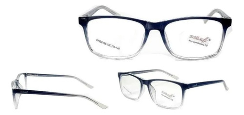 Lentes Monturas Marco Negro Transparente Degrade 