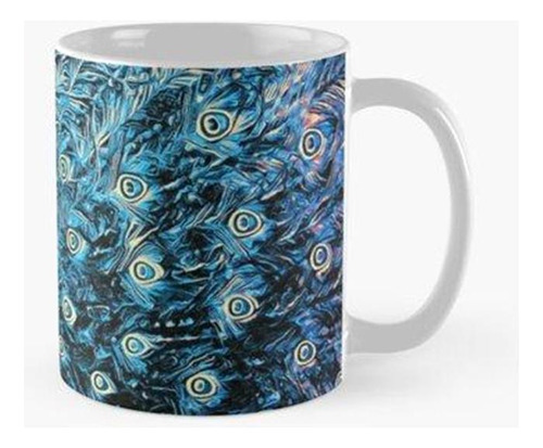 Taza Pavo Real Comic Blues Calidad Premium