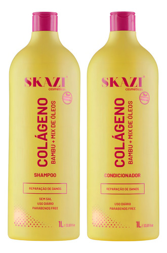 Skazi Kit 1l Colágeno (shampoo+condicionador)