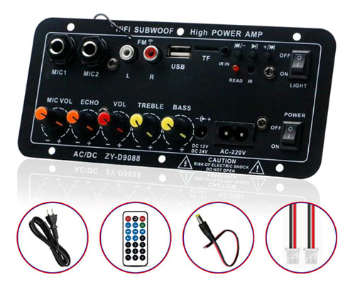 Placa Amplificadora 220v 12v 24v Módulo De Audio Para