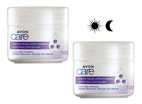 Kit Avon Care Creme Facial Aclara + Noite Dia 100g+100g | MercadoLivre