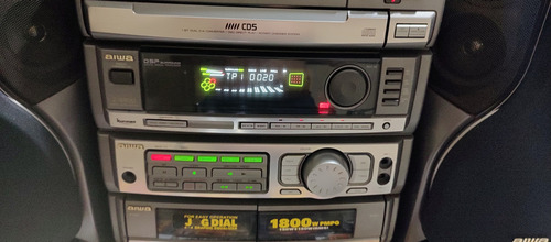 Aparelho De Som Mini System Aiwa Zr800 ( Impecável ) Prateado 350 W (Usado)