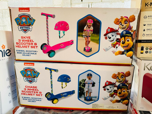 Paw Patrol Scooter Chase Con Kit De Protección Calidad Usa Azul Paw Patrol