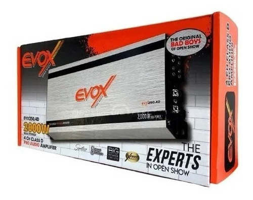 Amplificador Clase D Evox Evx250.4d 2000w Open Show Color Plateado