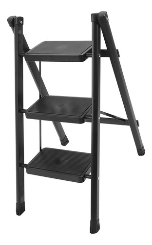 Banqueta Dobrável Com Escada De 3 Degraus, Pedal Antiderrapa