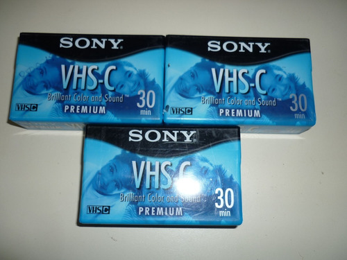 Cassette De Video Vhs-c. Pack De 3. Marca Sony