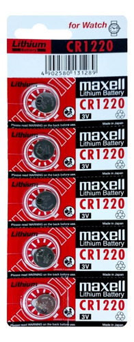 Pack 5 Pilas Maxell Botón Litio Cr1220 3v