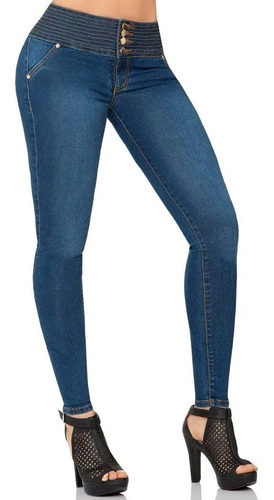 ANNALAURA talla ajustada 81113 Jeans de cintura alta para mujeres mod XS a XL