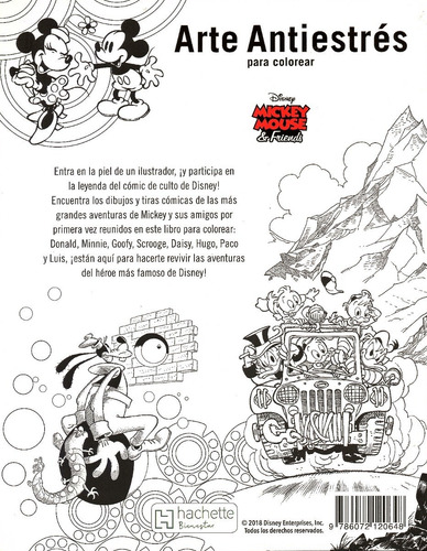 Mickey Mouse Y Amigos Donald Arte Libro Colorear Disney