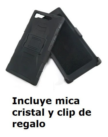 Funda Uso Rudo Xperia Xz1 Incluye Mica Cristal Y Clip