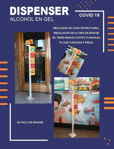 Tapete Sanitizante  + Dosificador De Alcohol En Gel De Pie